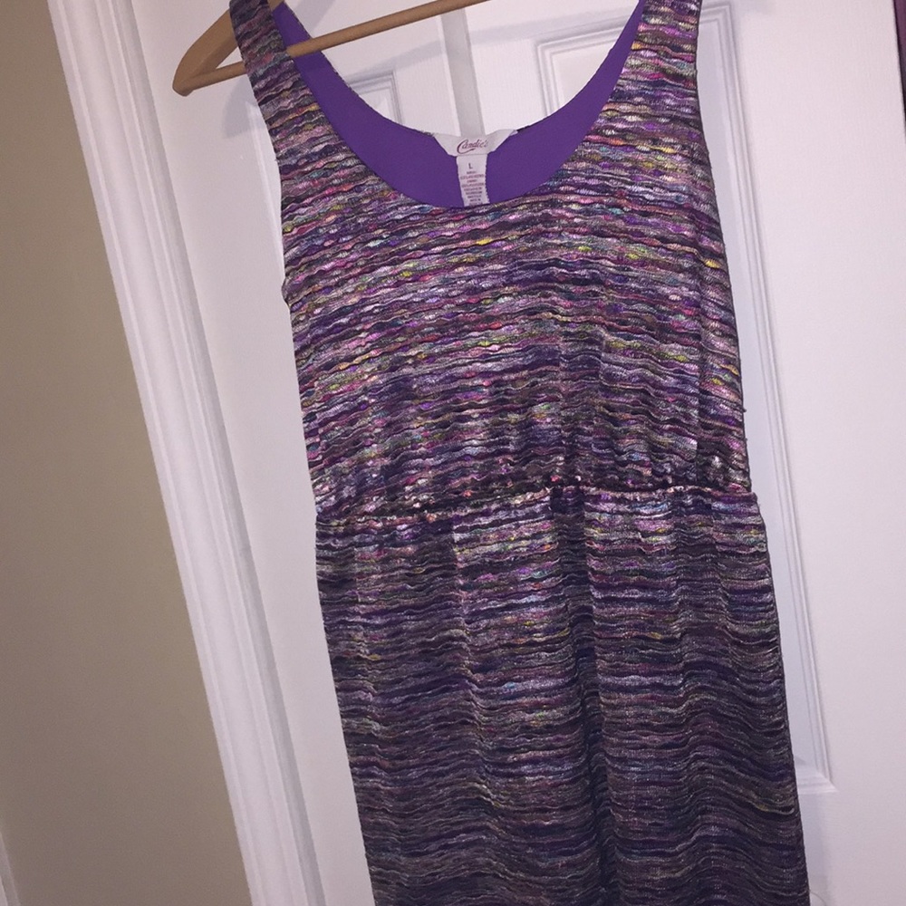 Multicolored dress belt or no belt either is cute